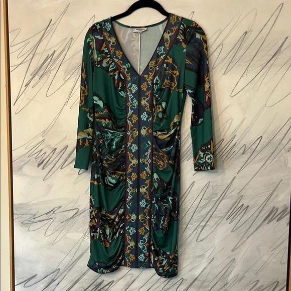 green pucci dress 1970s Emilio Pucci Pastel Green Lurex Striped Maxi Dress – 3 Women main image 0